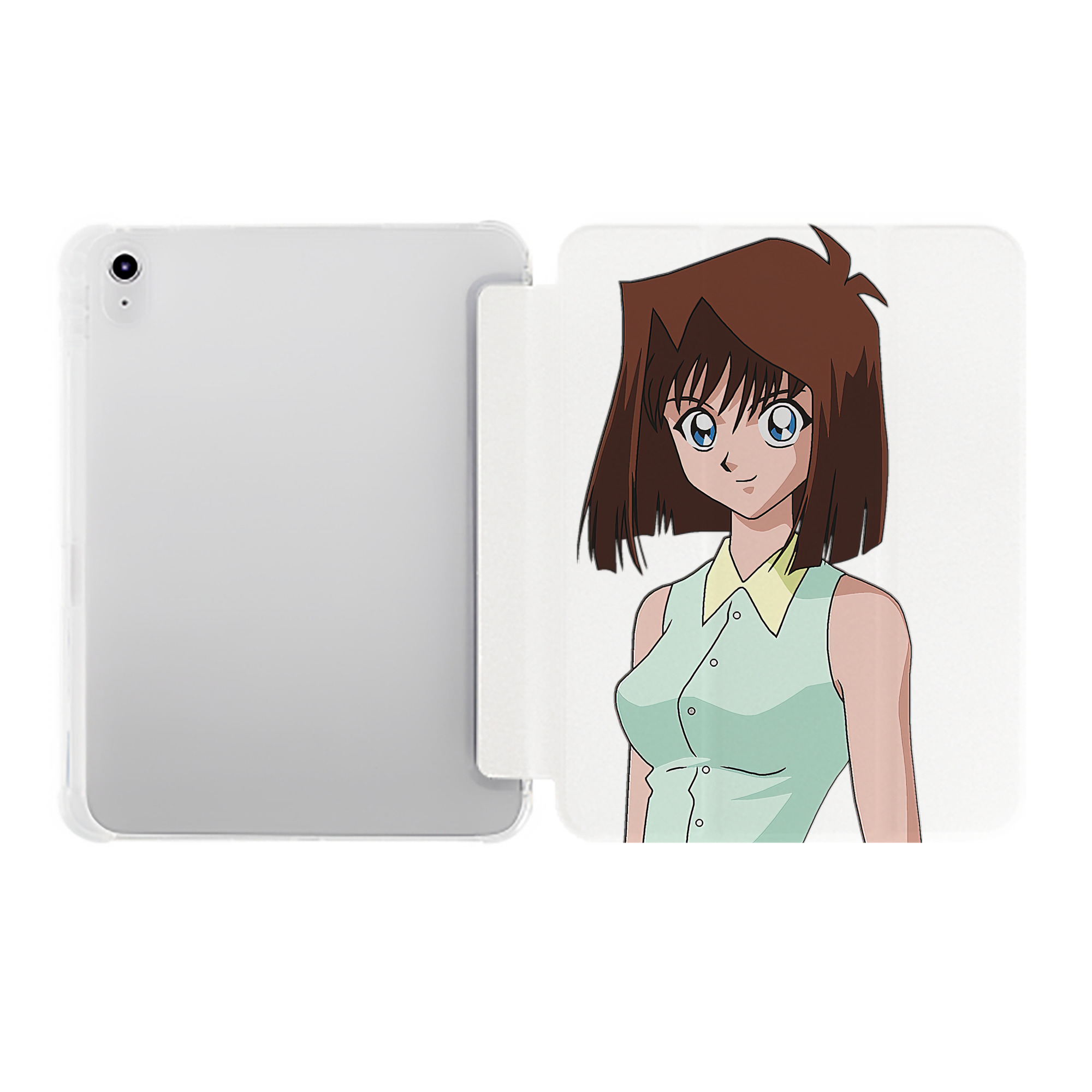 （画像用） 遊☆戯☆王 Yu-Gi-Oh! IPad ケース ペン収納付き 三つ折りスタンド PUレザー×シリコン 対応機種9.5/10.5/10.9インチ